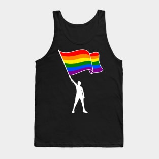 Pride Month Gay Apparel Waving LGBTQ Rainbow Pride Flag Tank Top